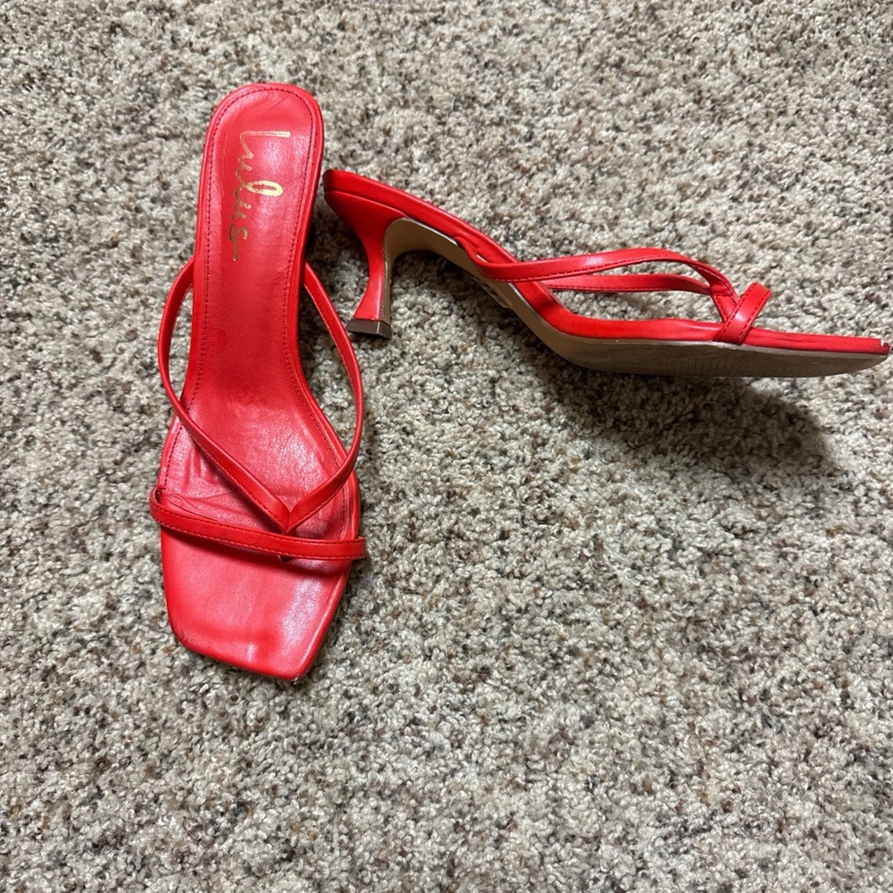 Elegant Red Women's Heels